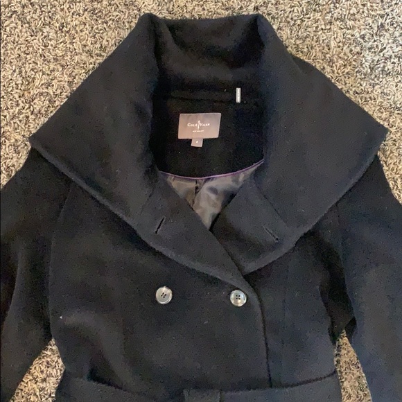 Cole Hann wool blend double breast coat - Picture 2 of 9